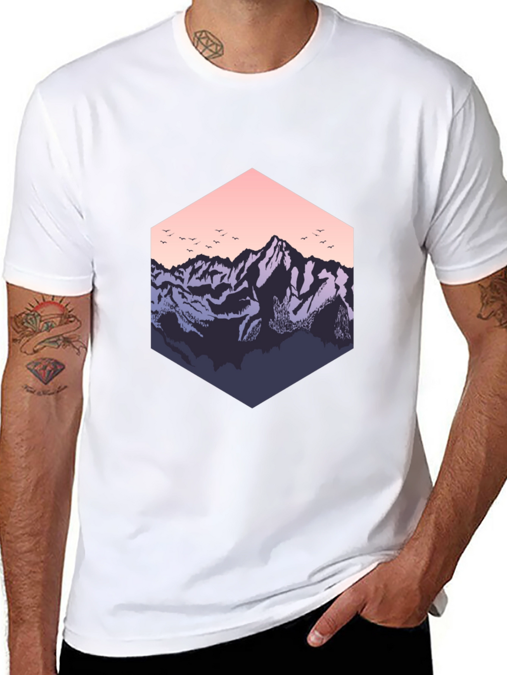 Mountain Hex T-Shirt - Nature Inspired Graphic Tee