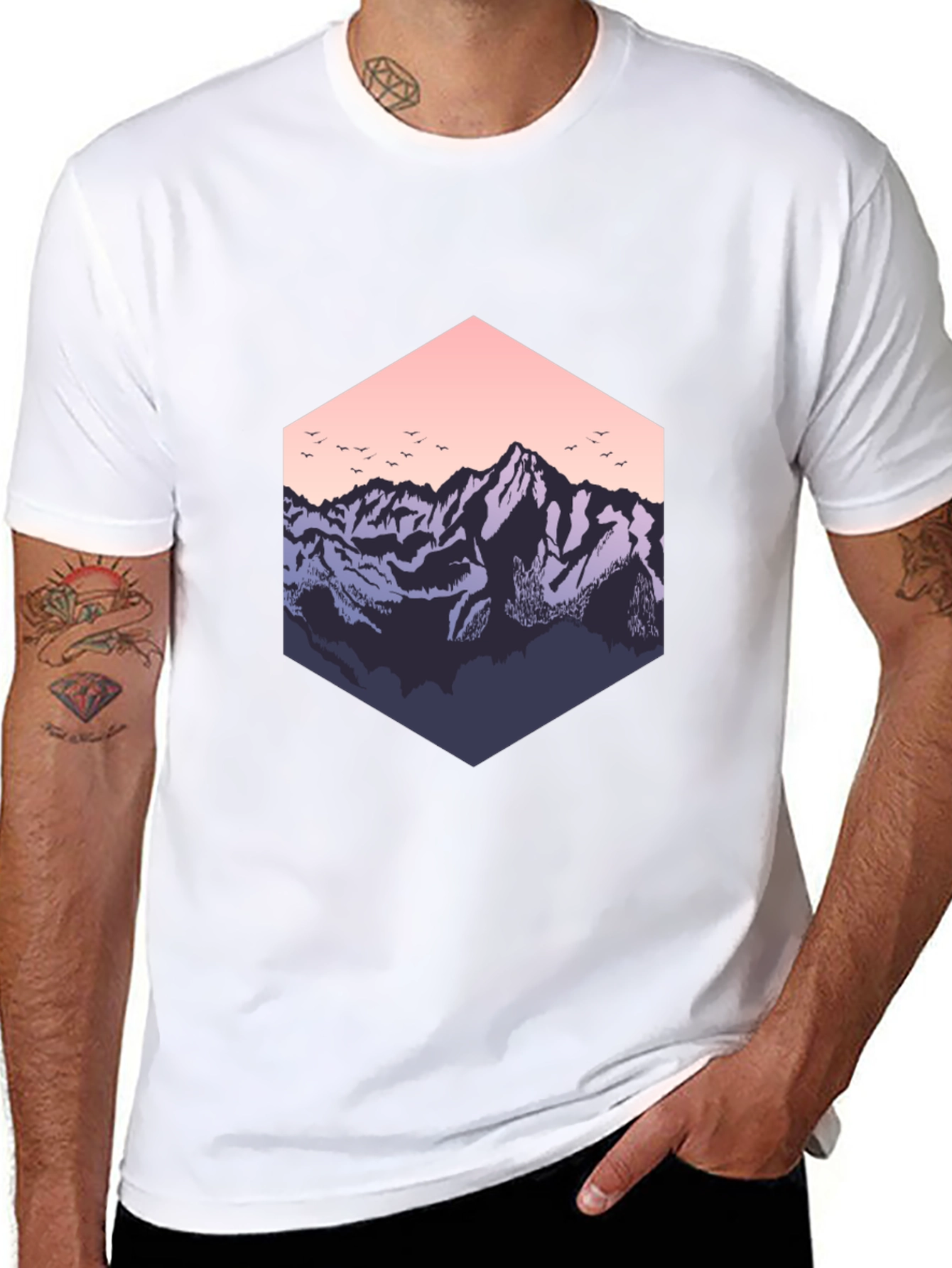 Mountain Hex T-Shirt - Nature Inspired Graphic Tee