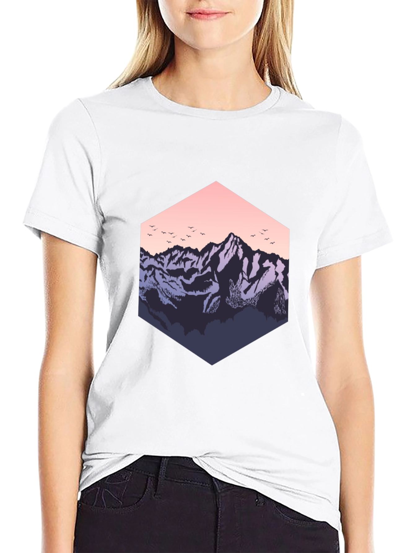 Mountain Hex T-Shirt - Nature Inspired Graphic Tee