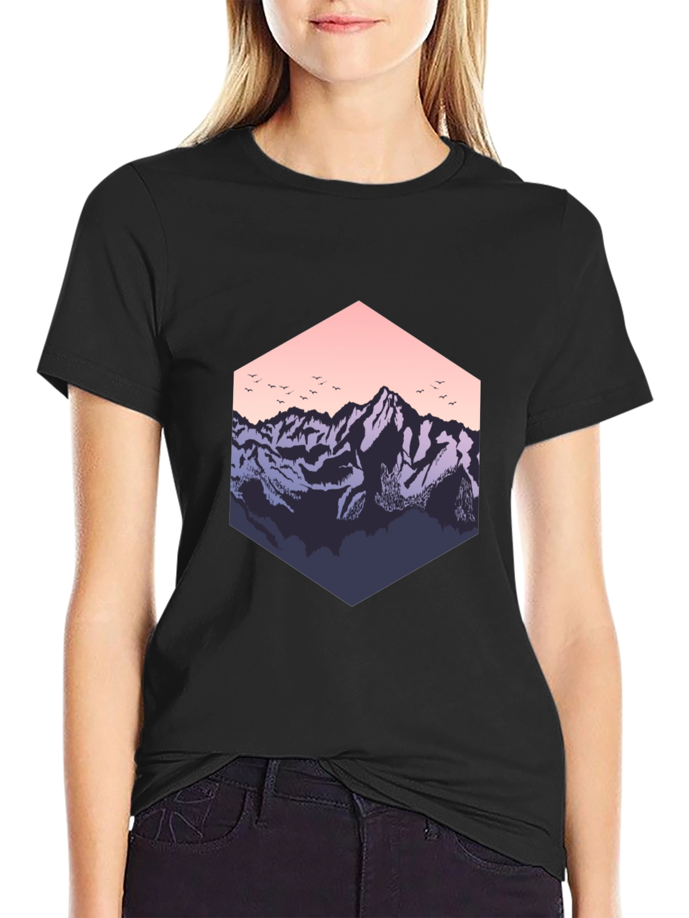 Mountain Hex T-Shirt - Nature Inspired Graphic Tee