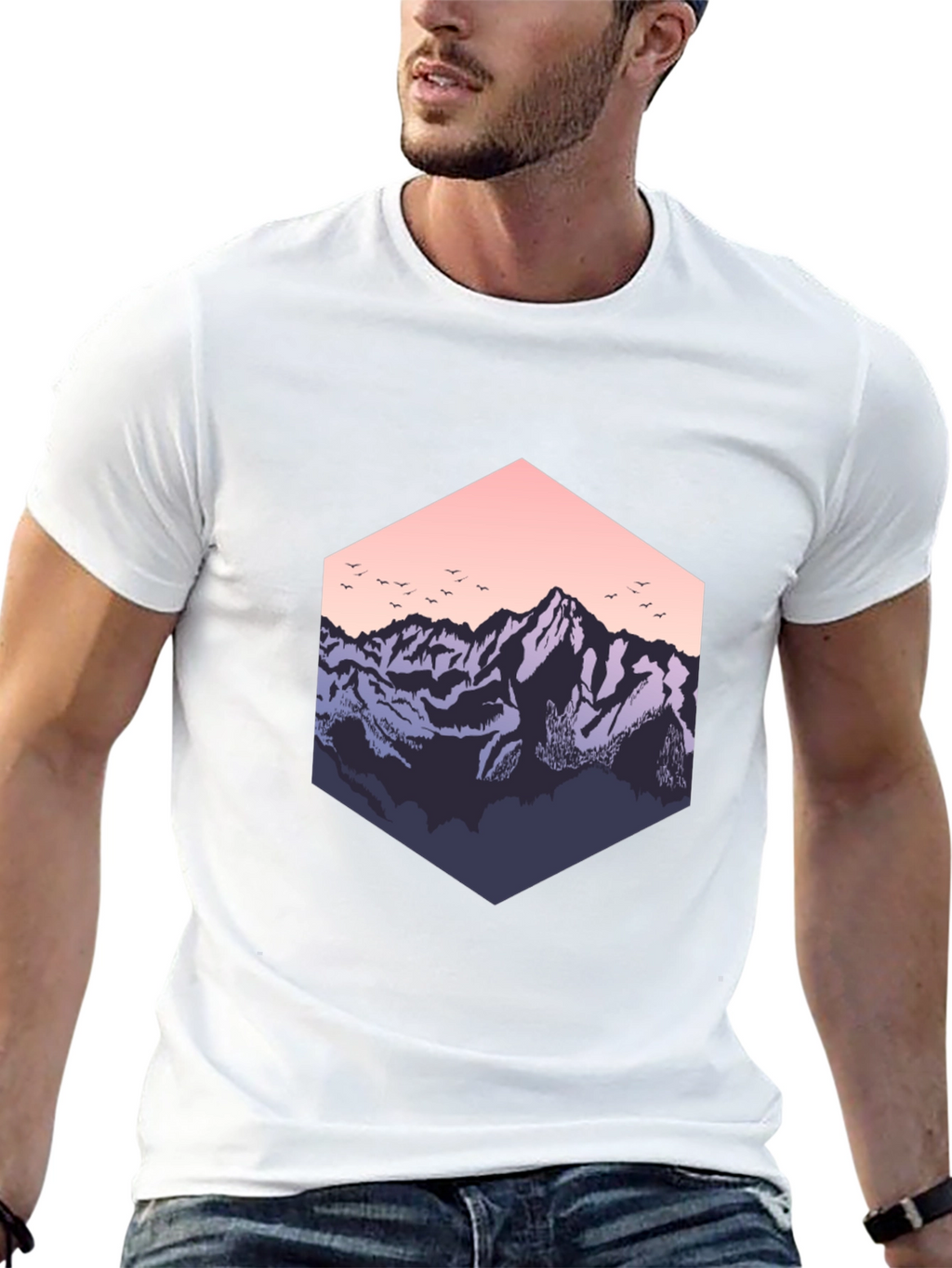 Mountain Hex T-Shirt - Nature Inspired Graphic Tee