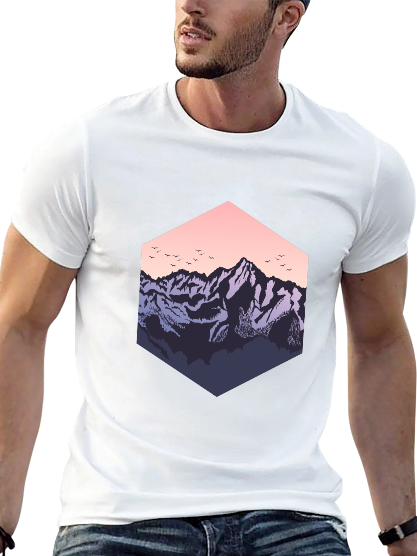 Mountain Hex T-Shirt - Nature Inspired Graphic Tee