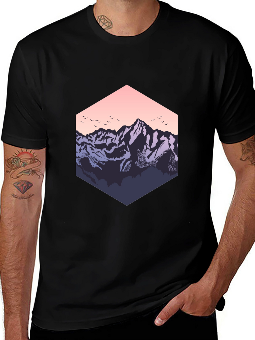 Mountain Hex T-Shirt - Nature Inspired Graphic Tee