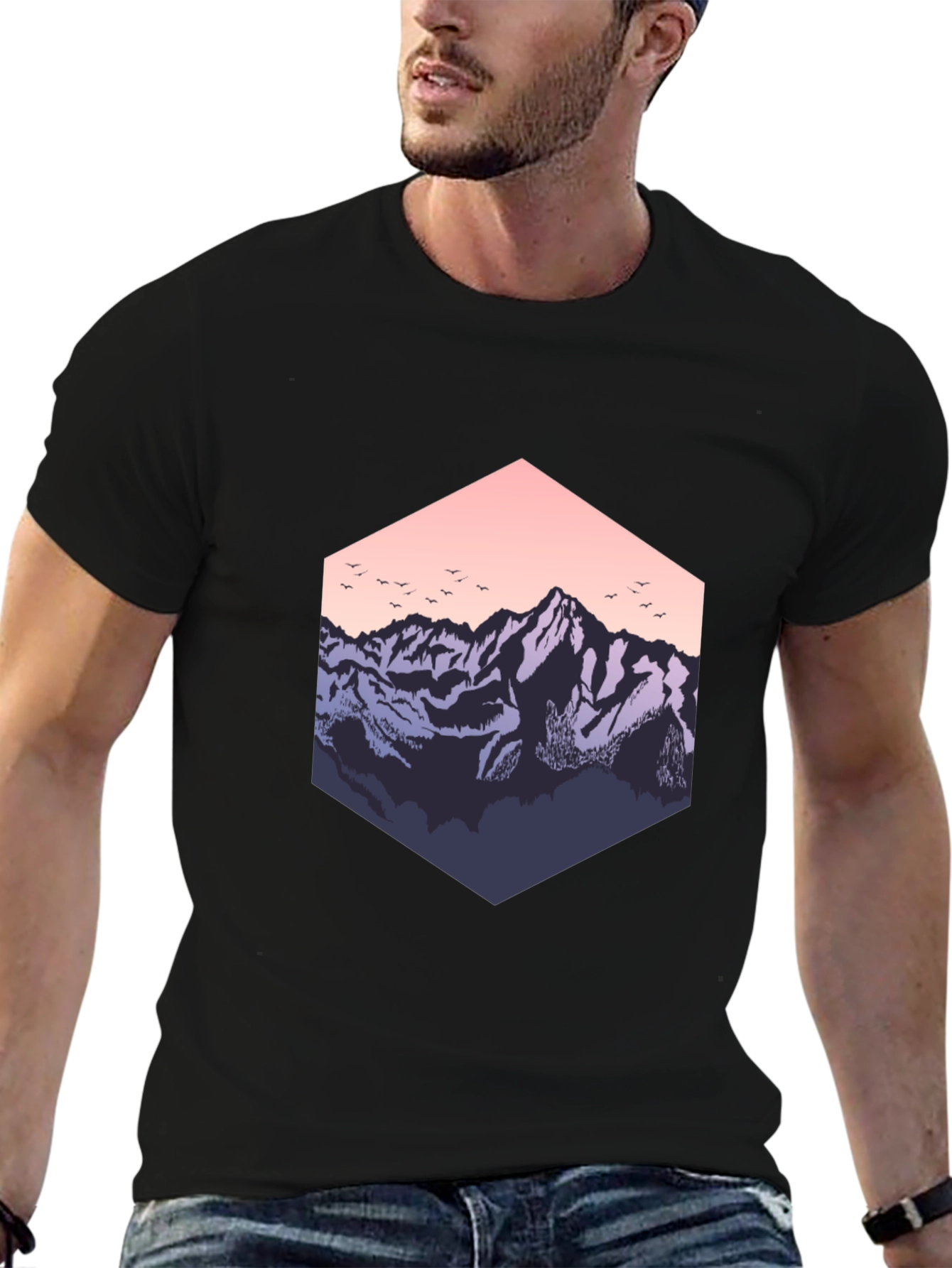 Mountain Hex T-Shirt - Nature Inspired Graphic Tee
