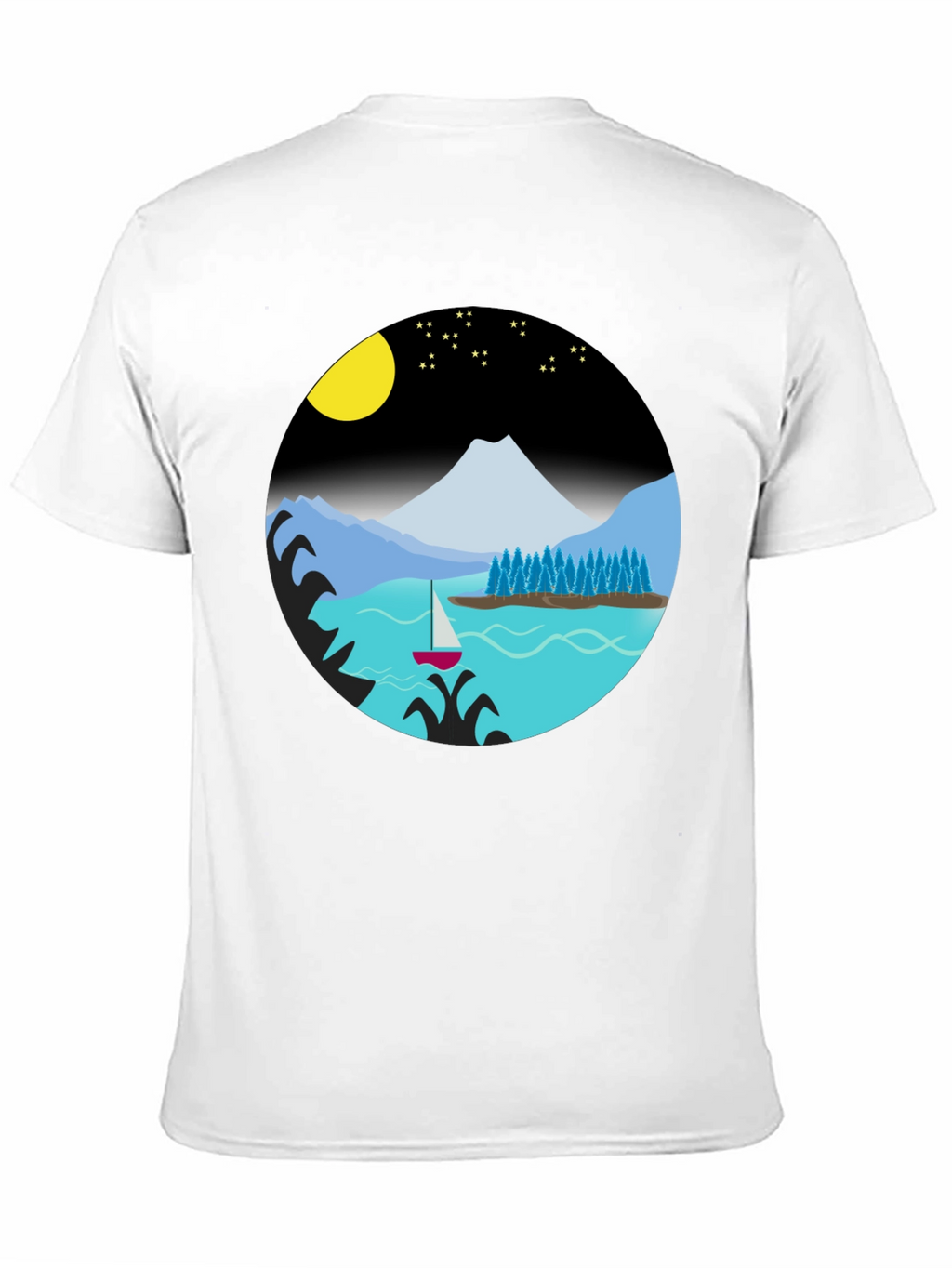 Scenic Night Lake Graphic Tee