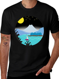 Scenic Night Lake Graphic Tee