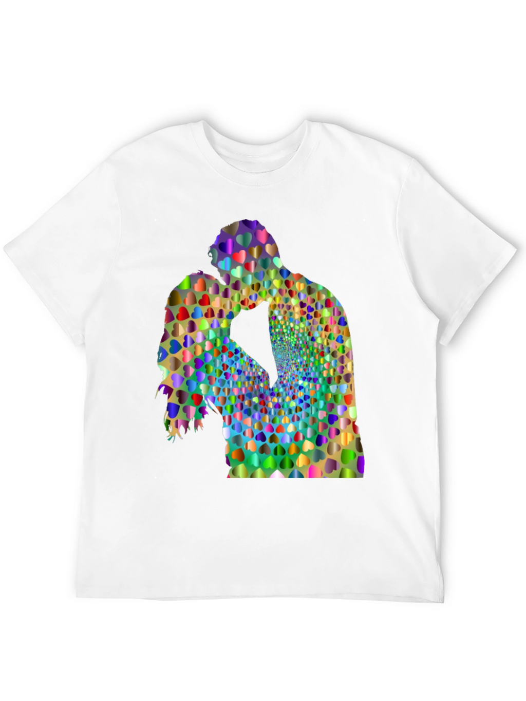 Heart Kiss Graphic Tee - Artistic Love Shirt