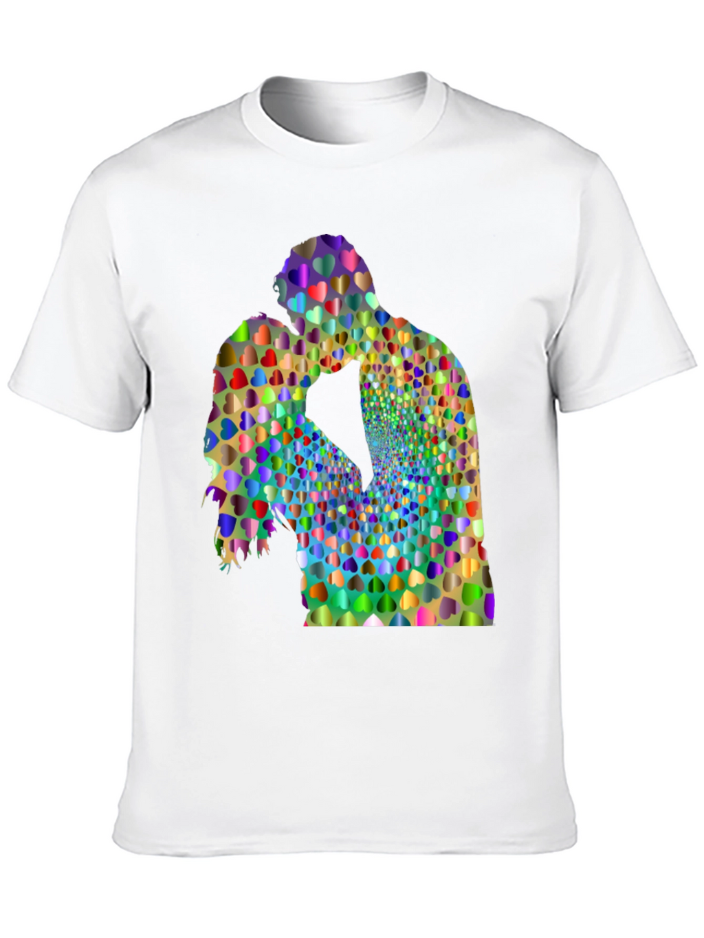 Heart Kiss Graphic Tee - Artistic Love Shirt