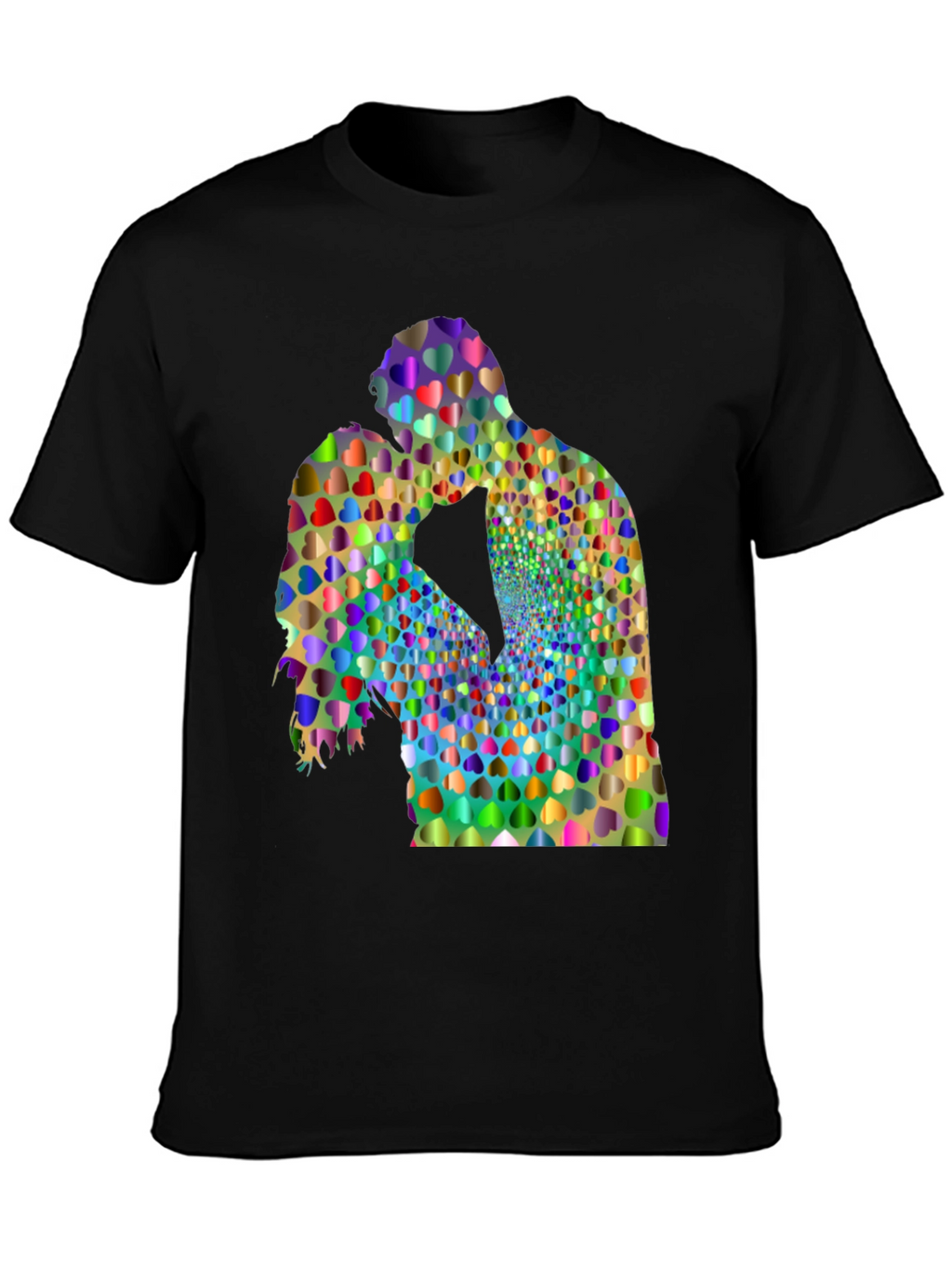 Heart Kiss Graphic Tee - Artistic Love Shirt
