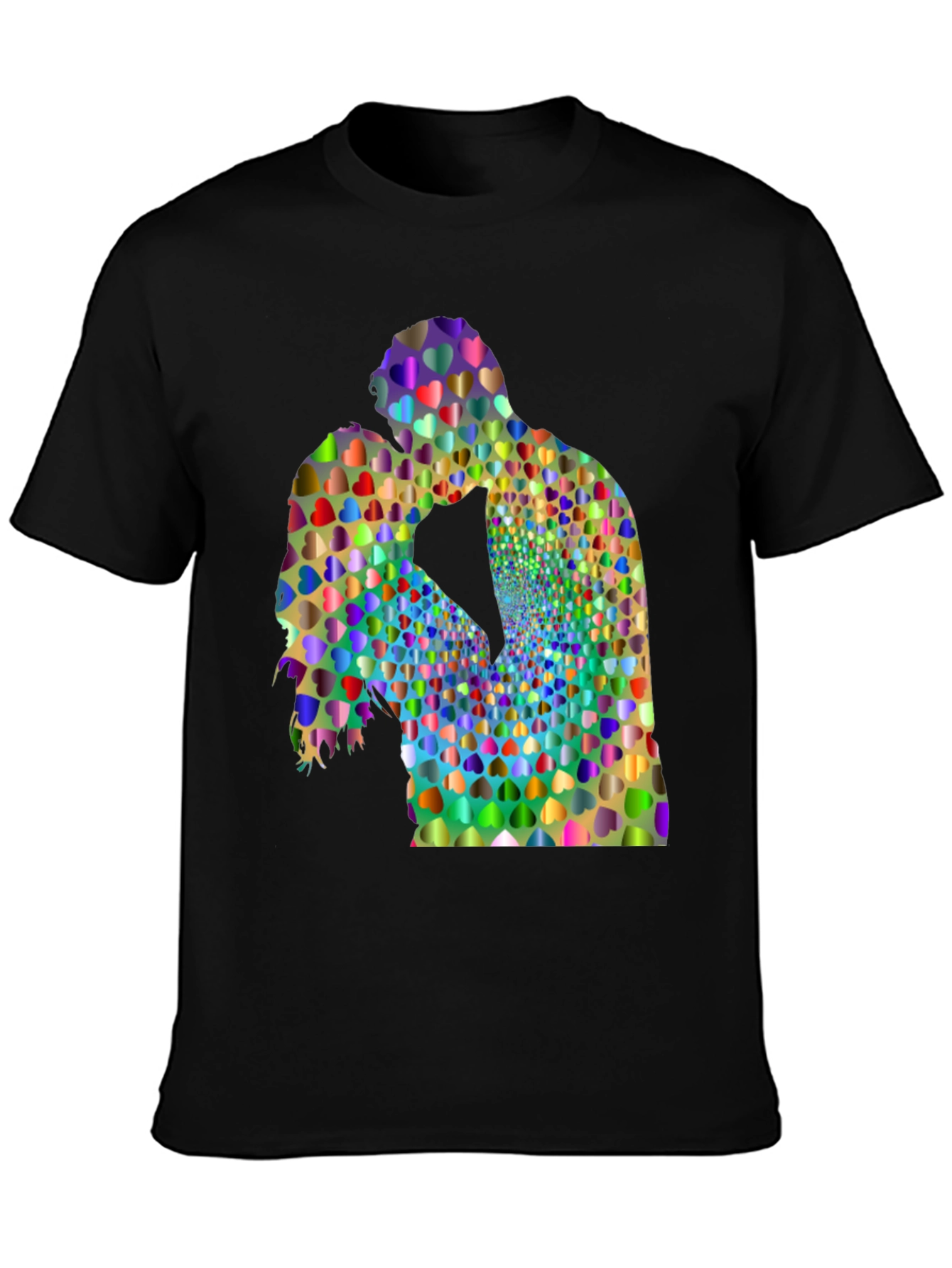 Heart Kiss Graphic Tee - Artistic Love Shirt