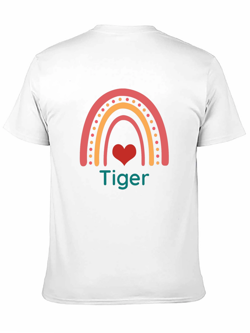 Tiger Rainbow Heart Graphic Tee - Cute & Stylish