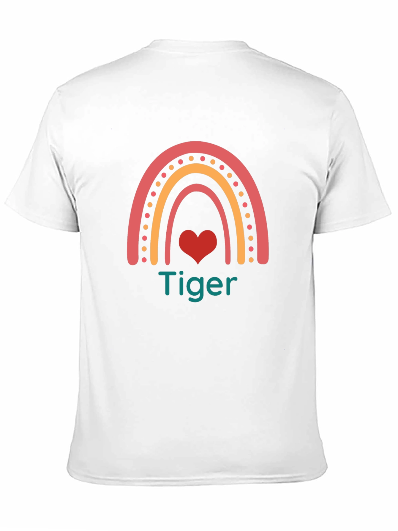 Tiger Rainbow Heart Graphic Tee - Cute & Stylish