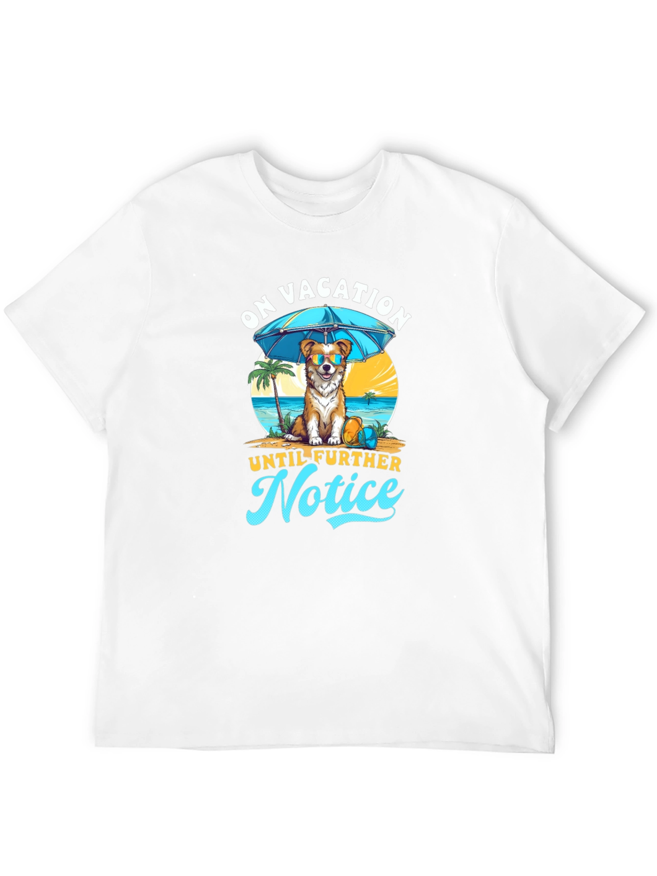 Vacation Dog Graphic Tee - Relaxed Holiday Style