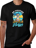 Vacation Dog Graphic Tee - Relaxed Holiday Style