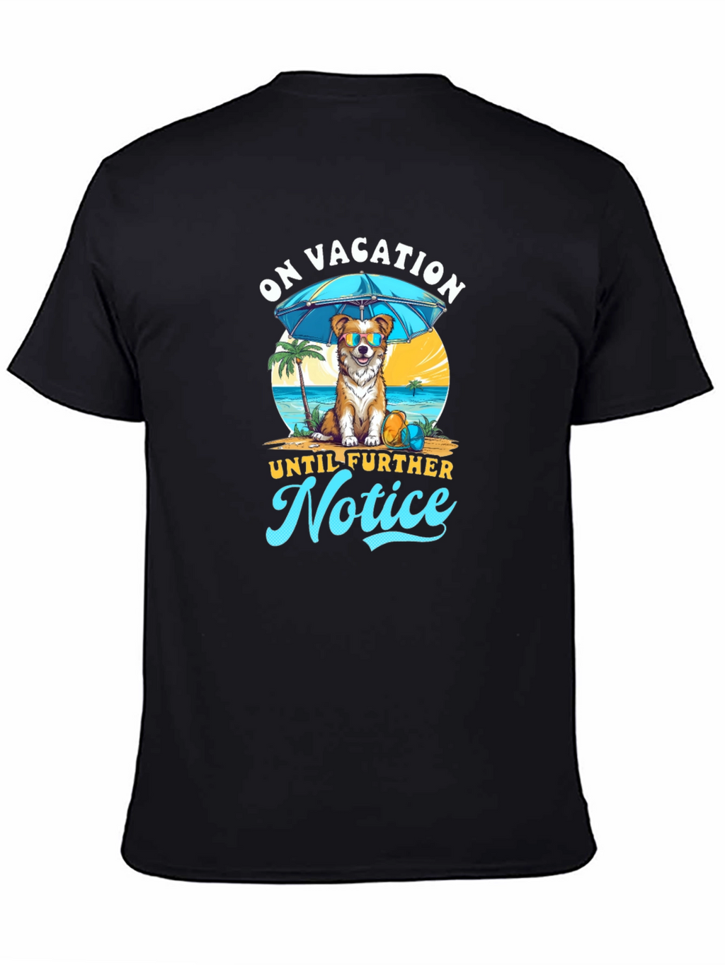 Vacation Dog Graphic Tee - Relaxed Holiday Style