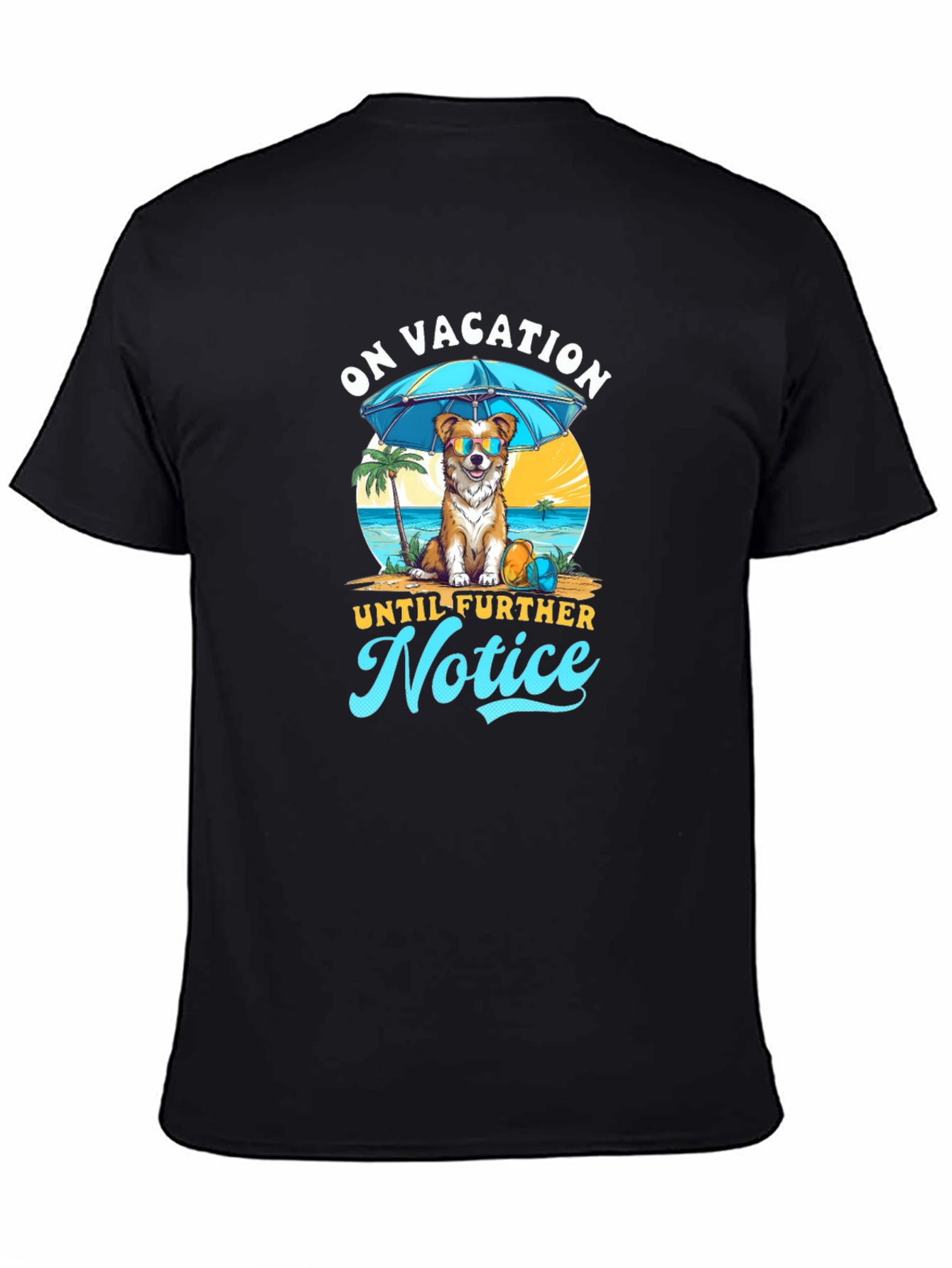 Vacation Dog Graphic Tee - Relaxed Holiday Style