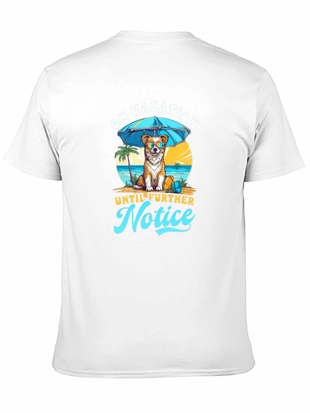 Vacation Dog Graphic Tee - Relaxed Holiday Style