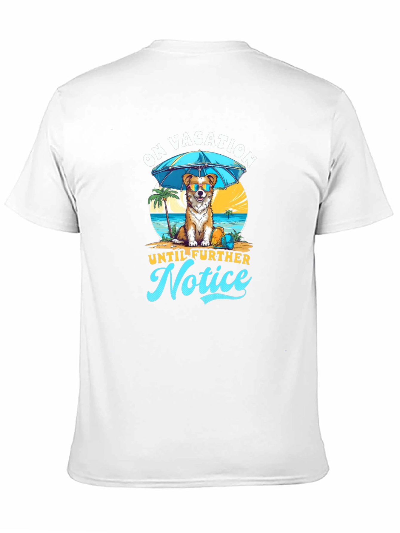 Vacation Dog Graphic Tee - Relaxed Holiday Style