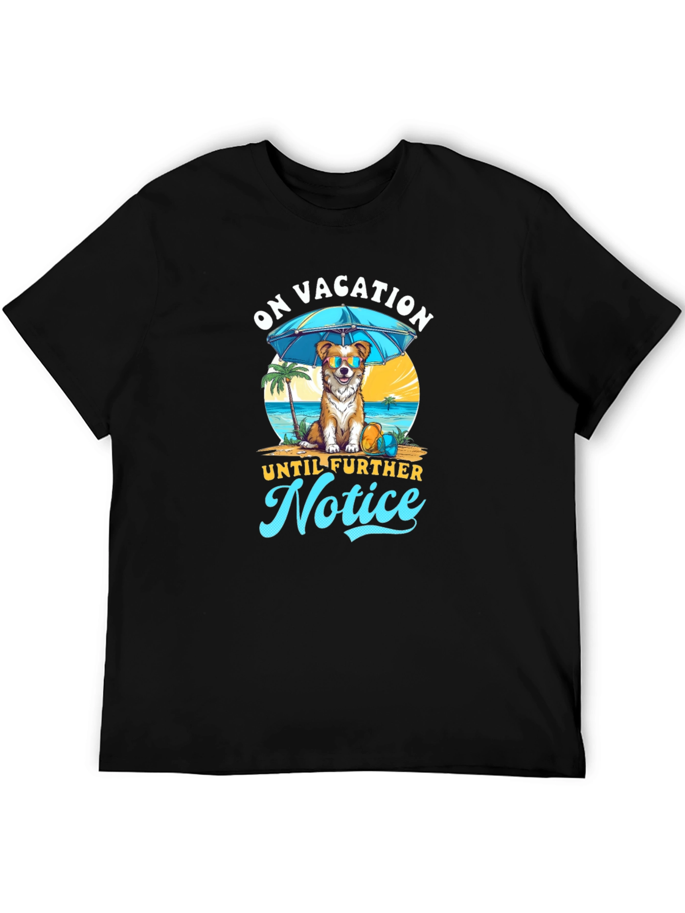Vacation Dog Graphic Tee - Relaxed Holiday Style