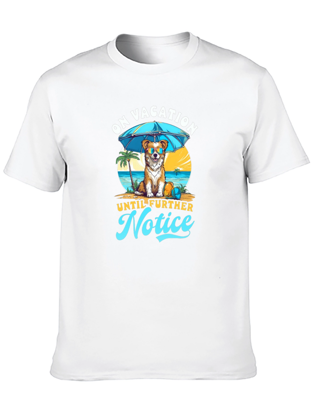 Vacation Dog Graphic Tee - Relaxed Holiday Style
