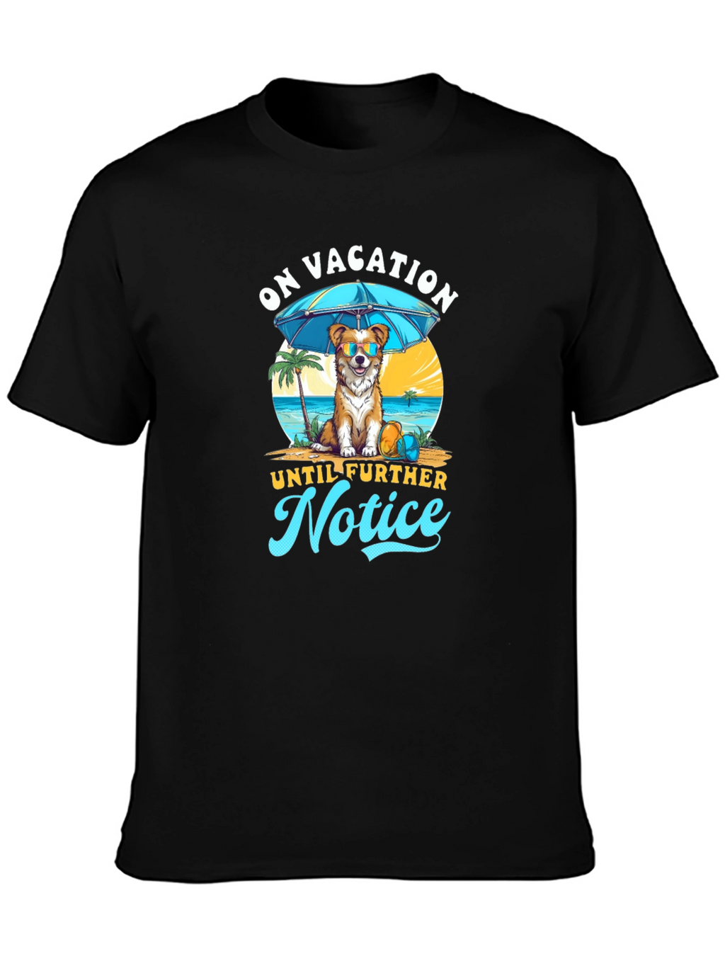 Vacation Dog Graphic Tee - Relaxed Holiday Style