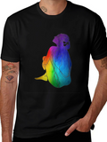 Rainbow Woman Graphic Black T-Shirt