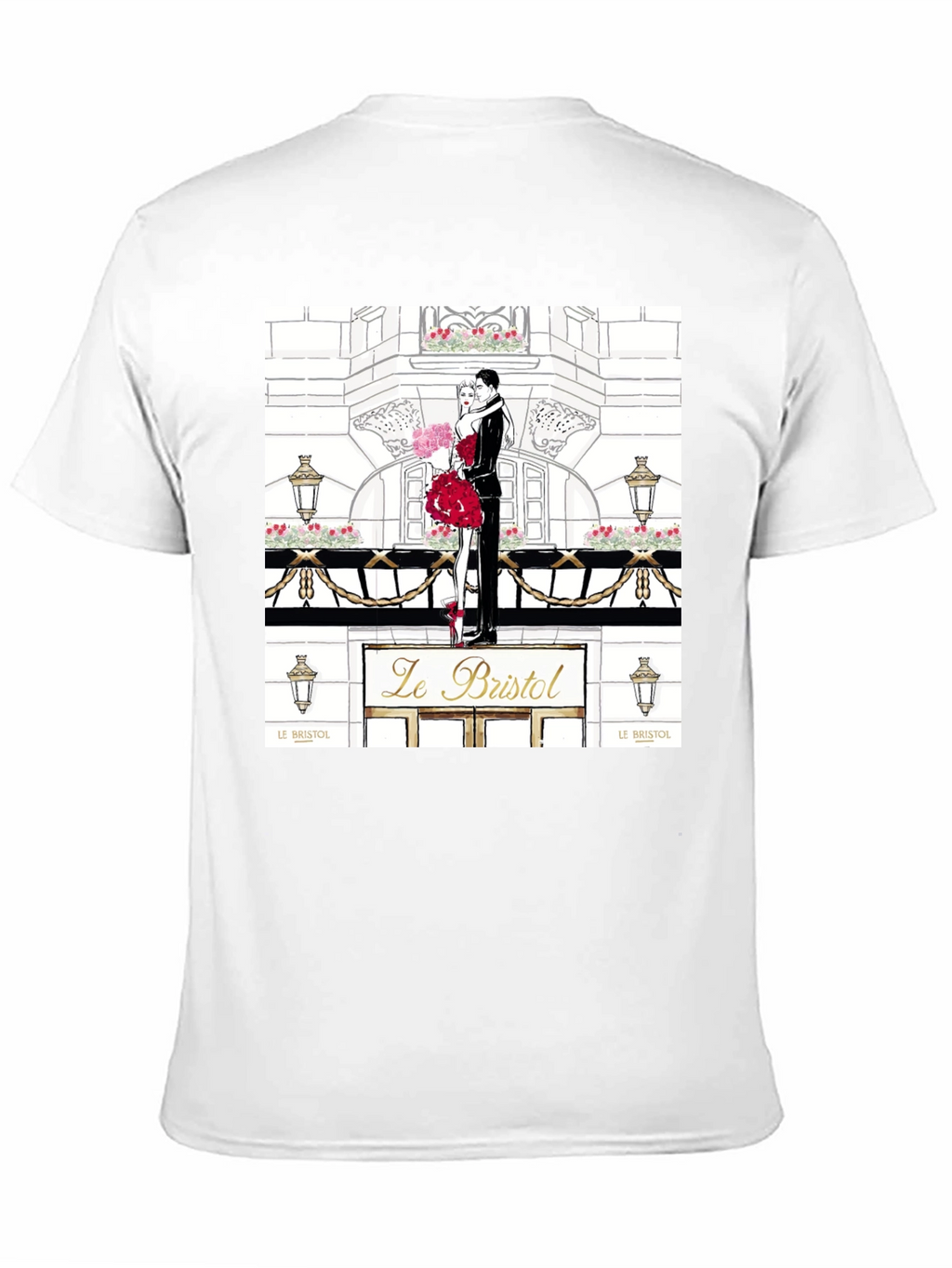 Parisian Romance Graphic Tee - Black