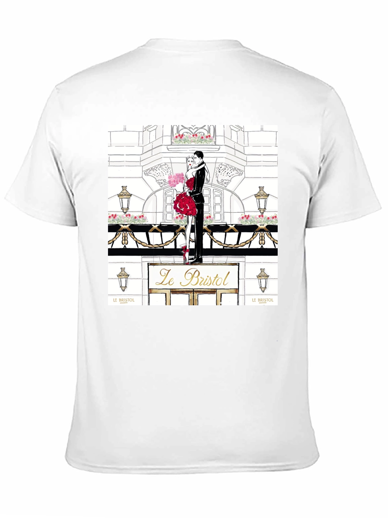 Parisian Romance Graphic Tee - Black