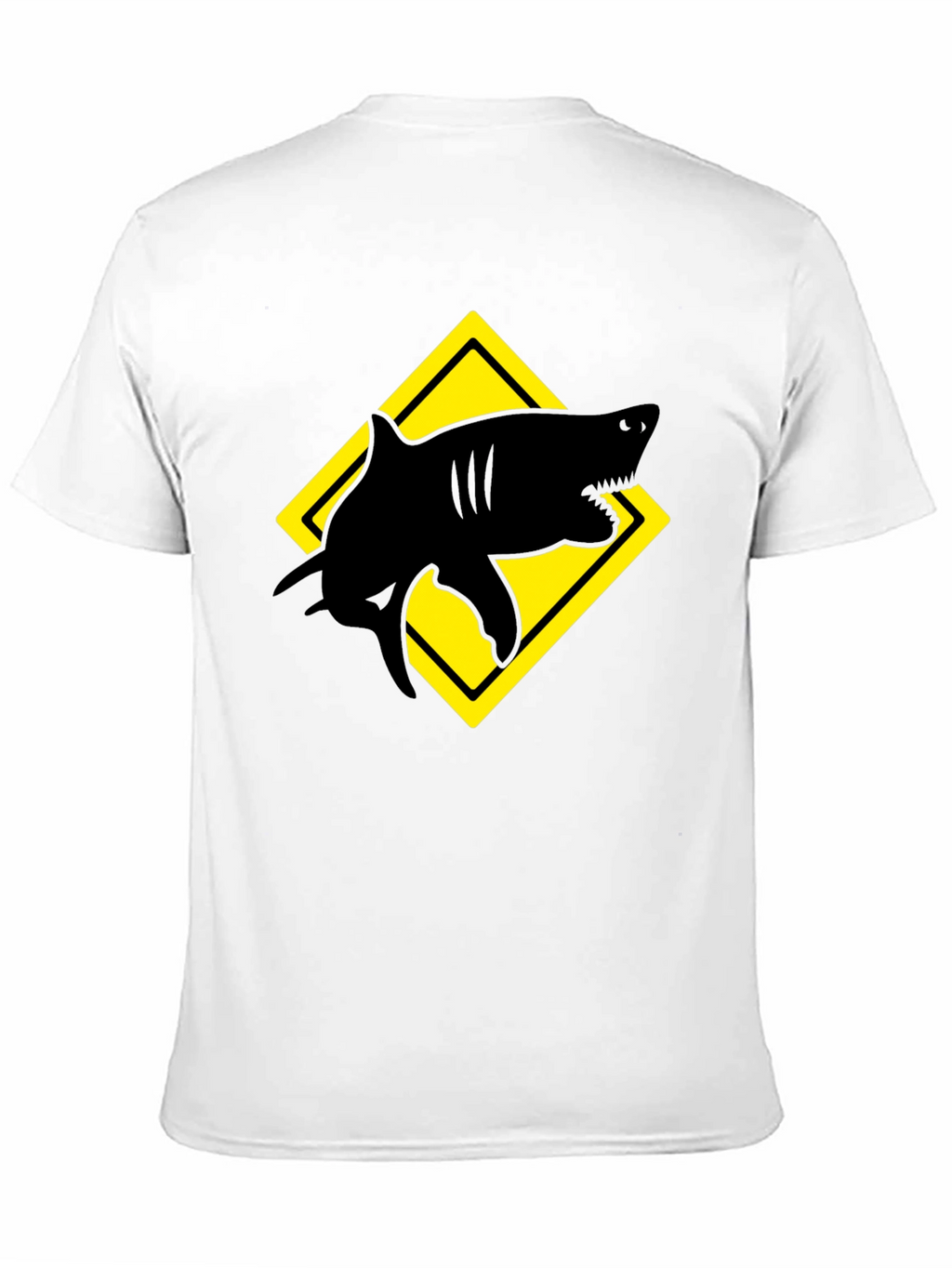 Shark Warning T-Shirt - Black Graphic Tee
