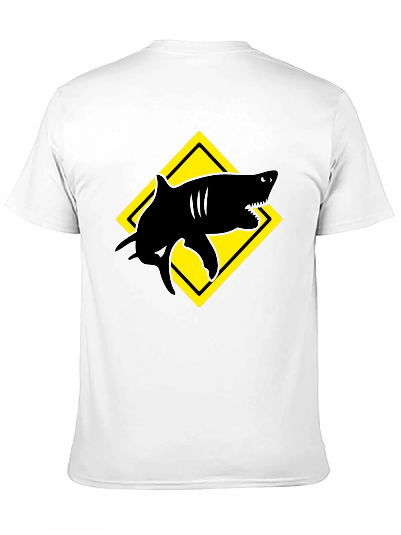 Shark Warning T-Shirt - Black Graphic Tee