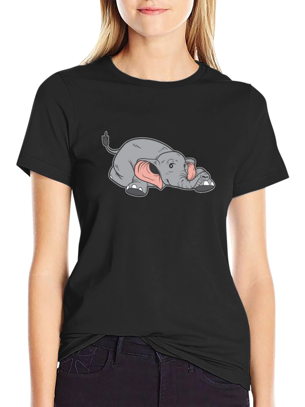 Lazy Elephant Graphic Tee - Soft Cotton Comfort