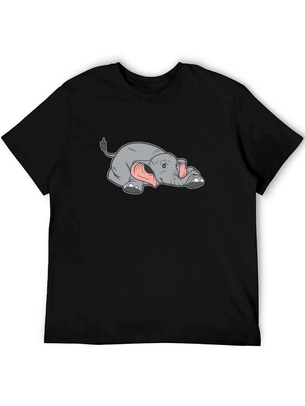 Lazy Elephant Graphic Tee - Soft Cotton Comfort