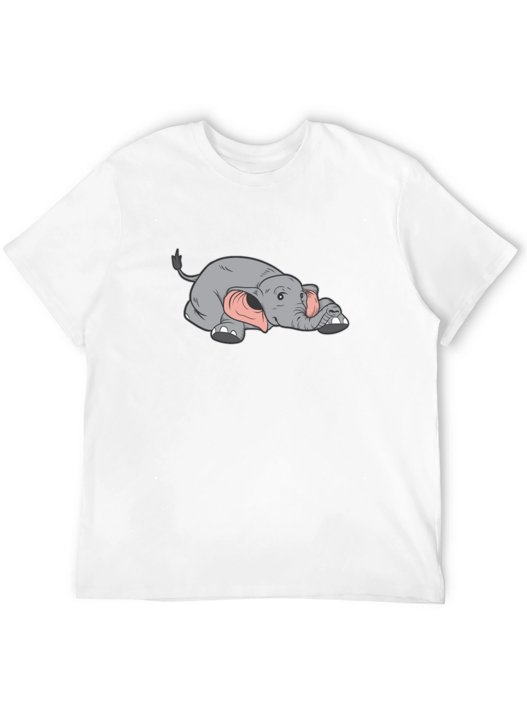 Lazy Elephant Graphic Tee - Soft Cotton Comfort