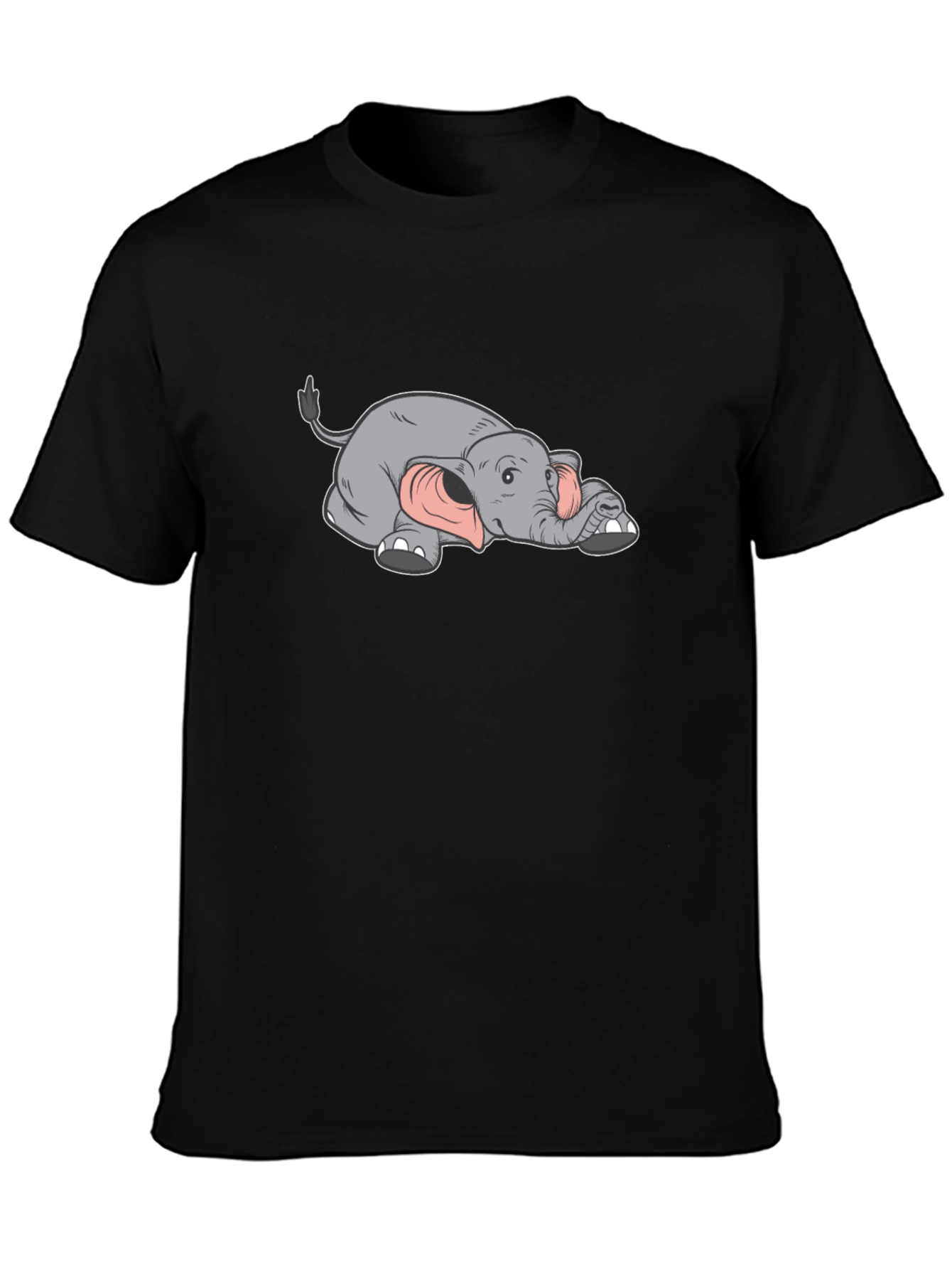 Lazy Elephant Graphic Tee - Soft Cotton Comfort