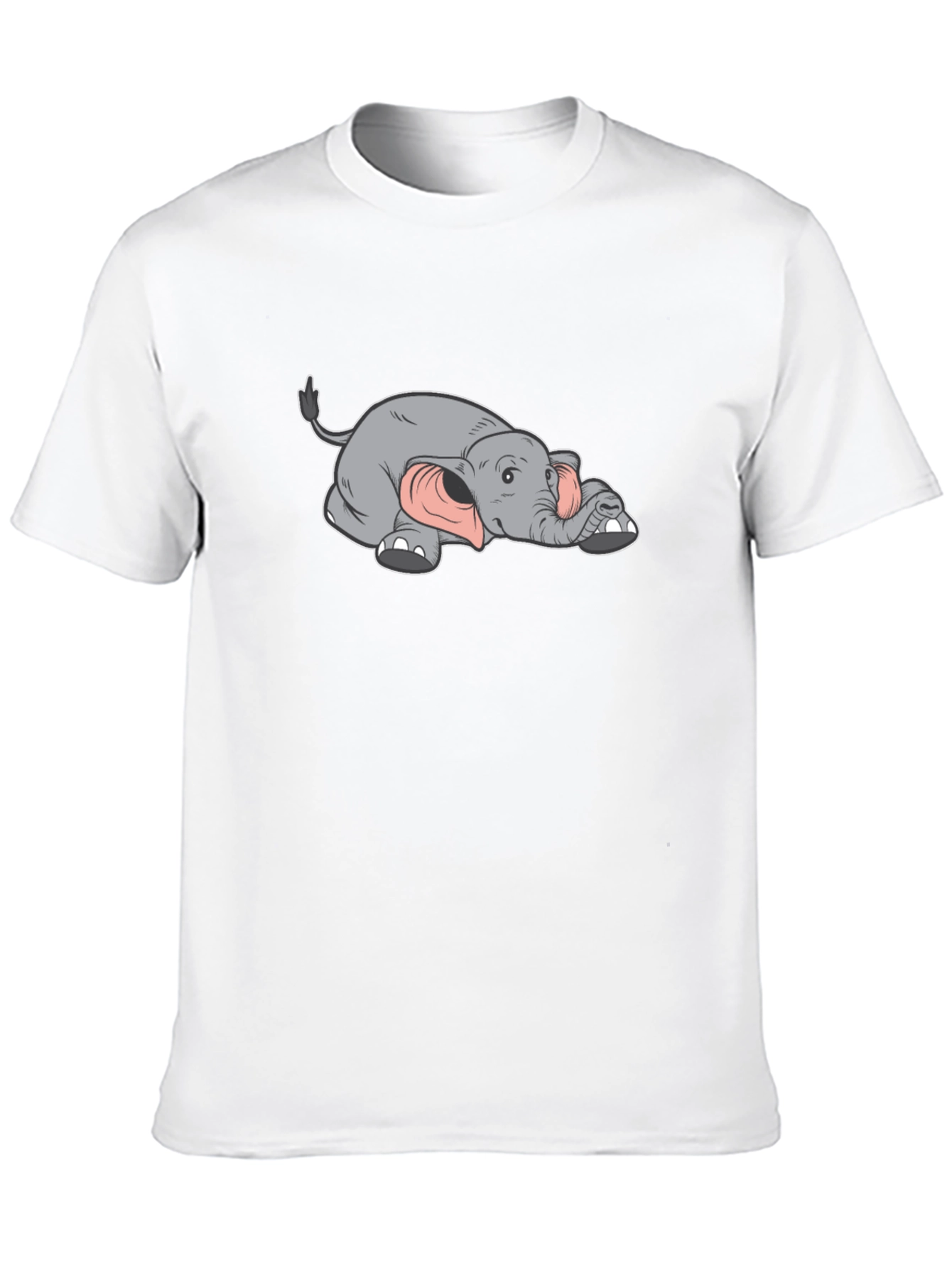 Lazy Elephant Graphic Tee - Soft Cotton Comfort