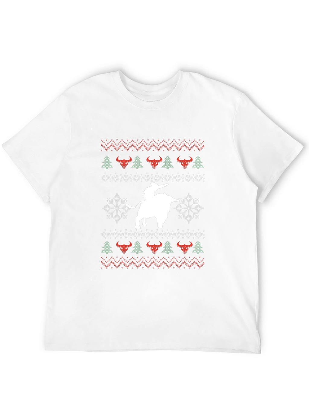 Christmas Bull Riding T-Shirt