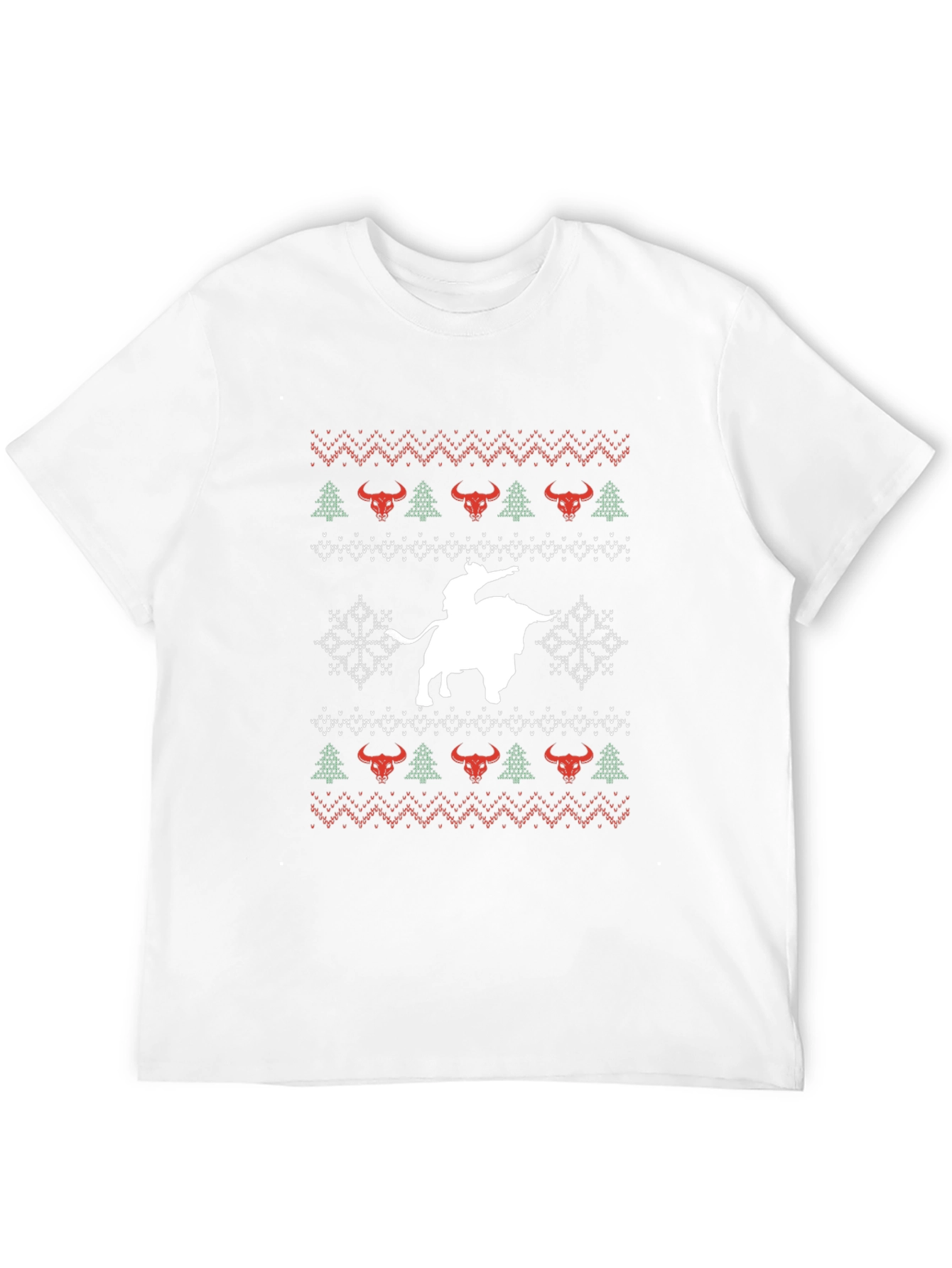 Christmas Bull Riding T-Shirt