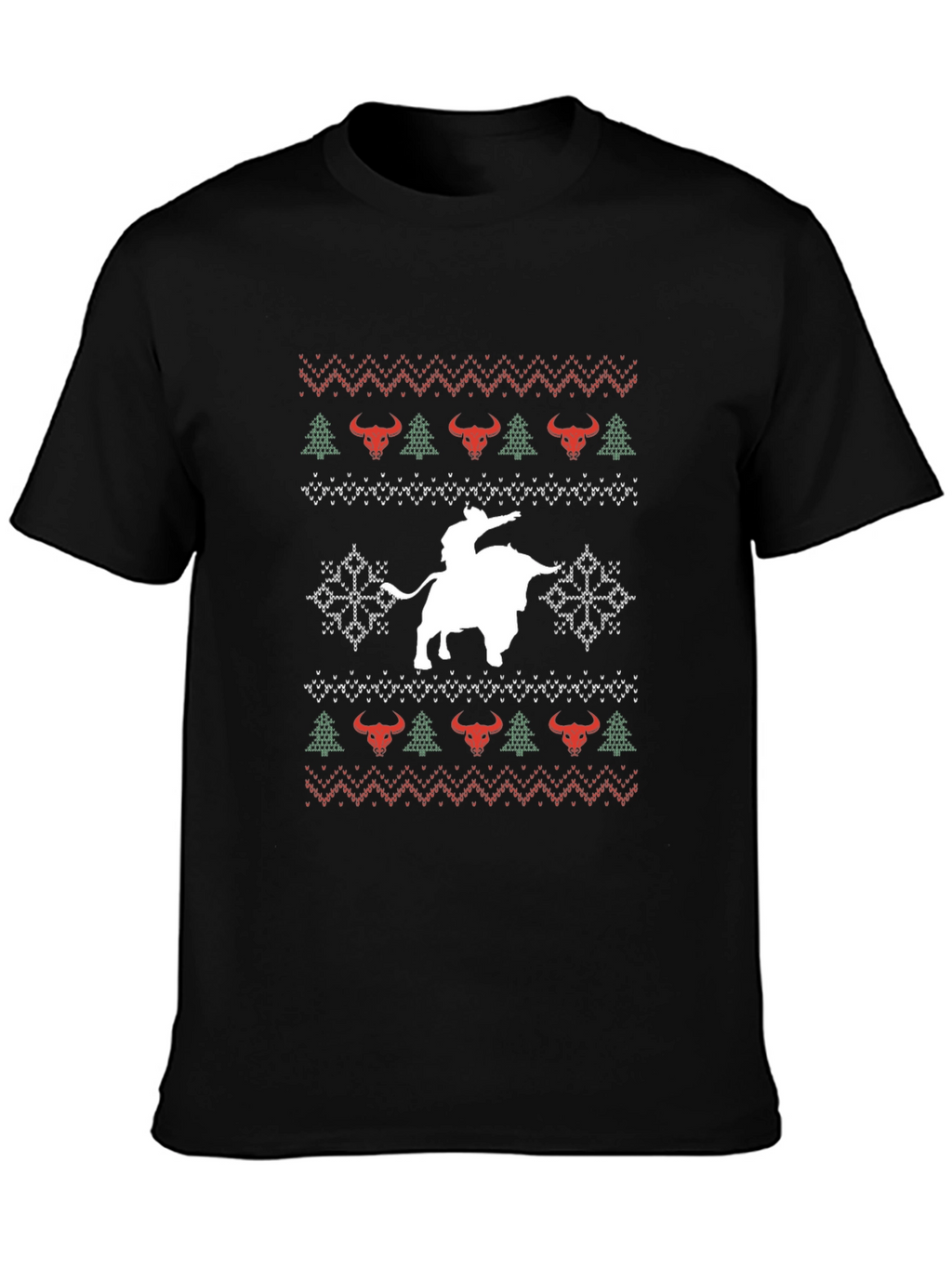Christmas Bull Riding T-Shirt