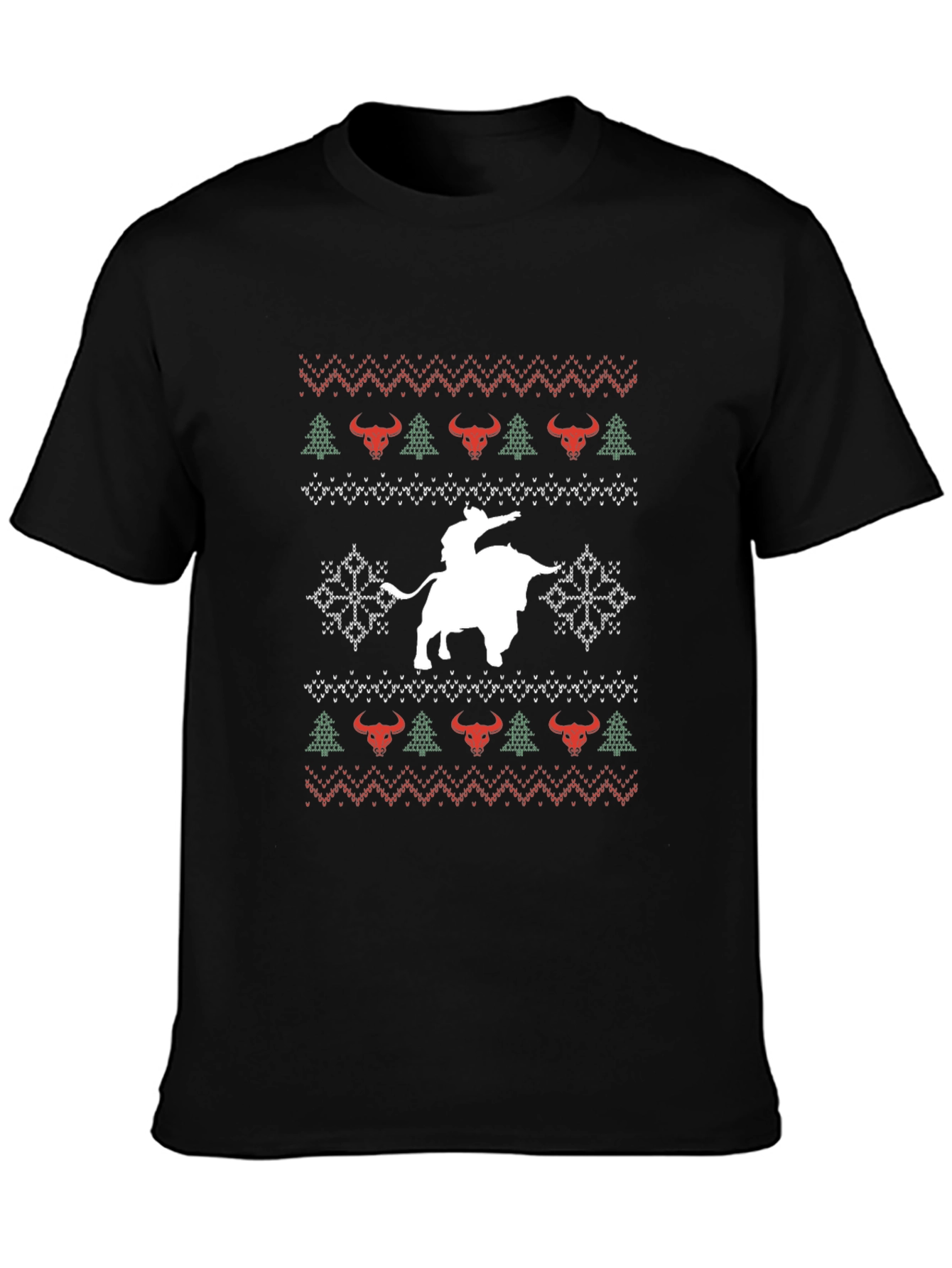 Christmas Bull Riding T-Shirt