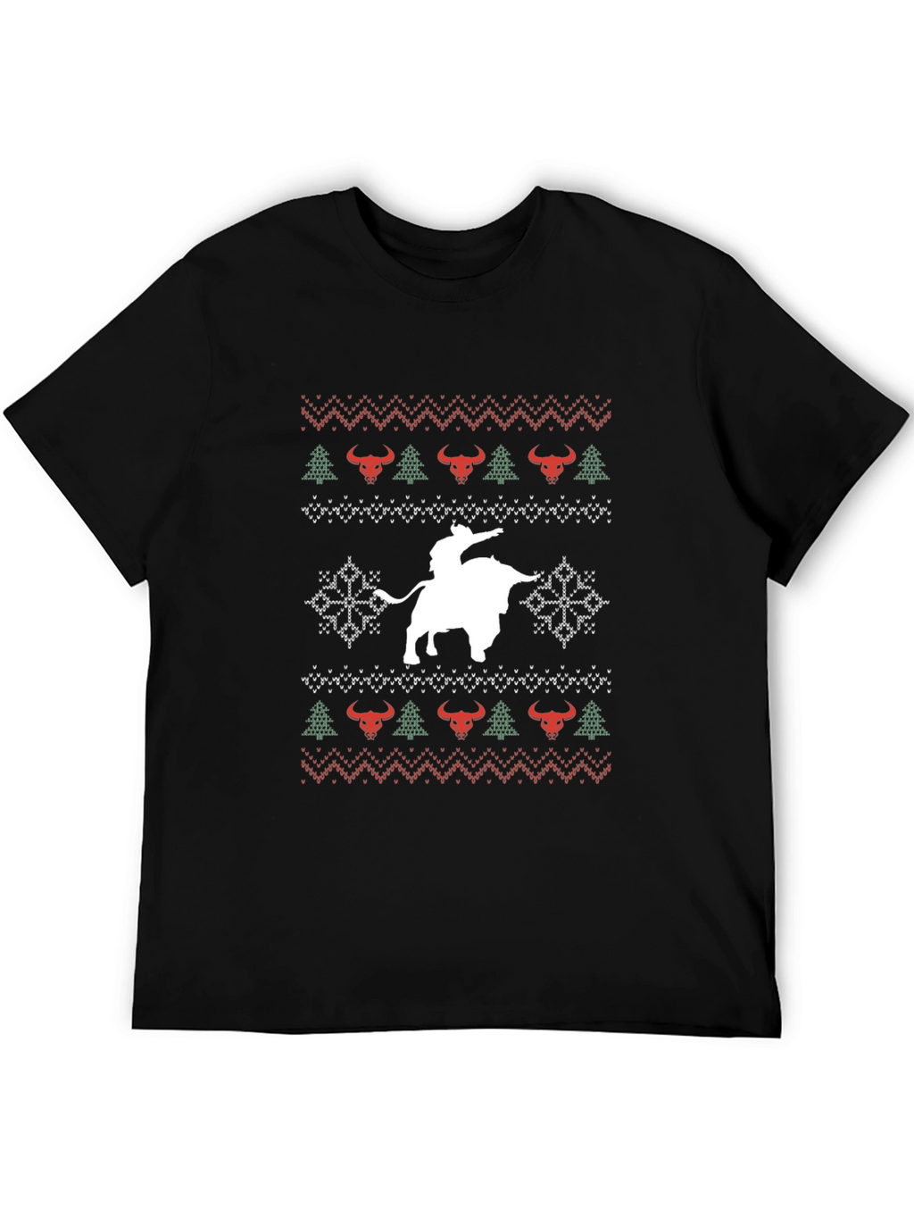 Christmas Bull Riding T-Shirt