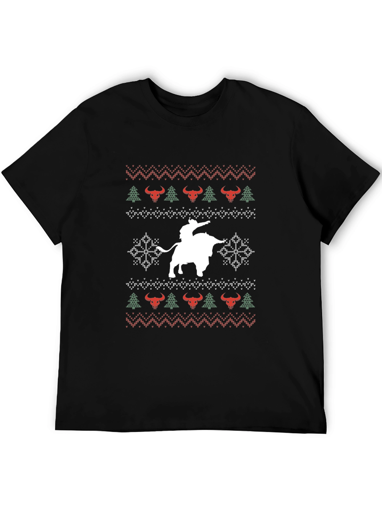 Christmas Bull Riding T-Shirt