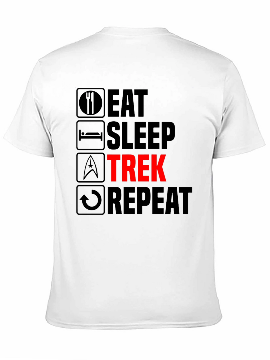Eat Sleep Trek Repeat Black T-Shirt