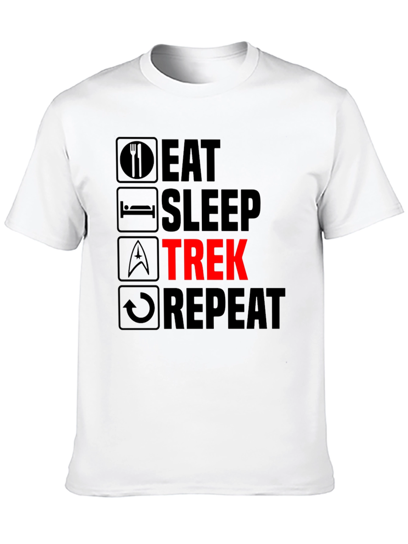 Eat Sleep Trek Repeat Black T-Shirt