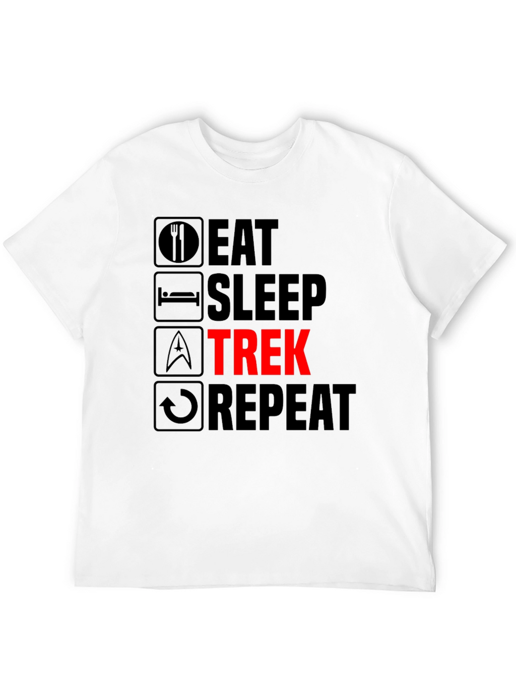 Eat Sleep Trek Repeat Black T-Shirt