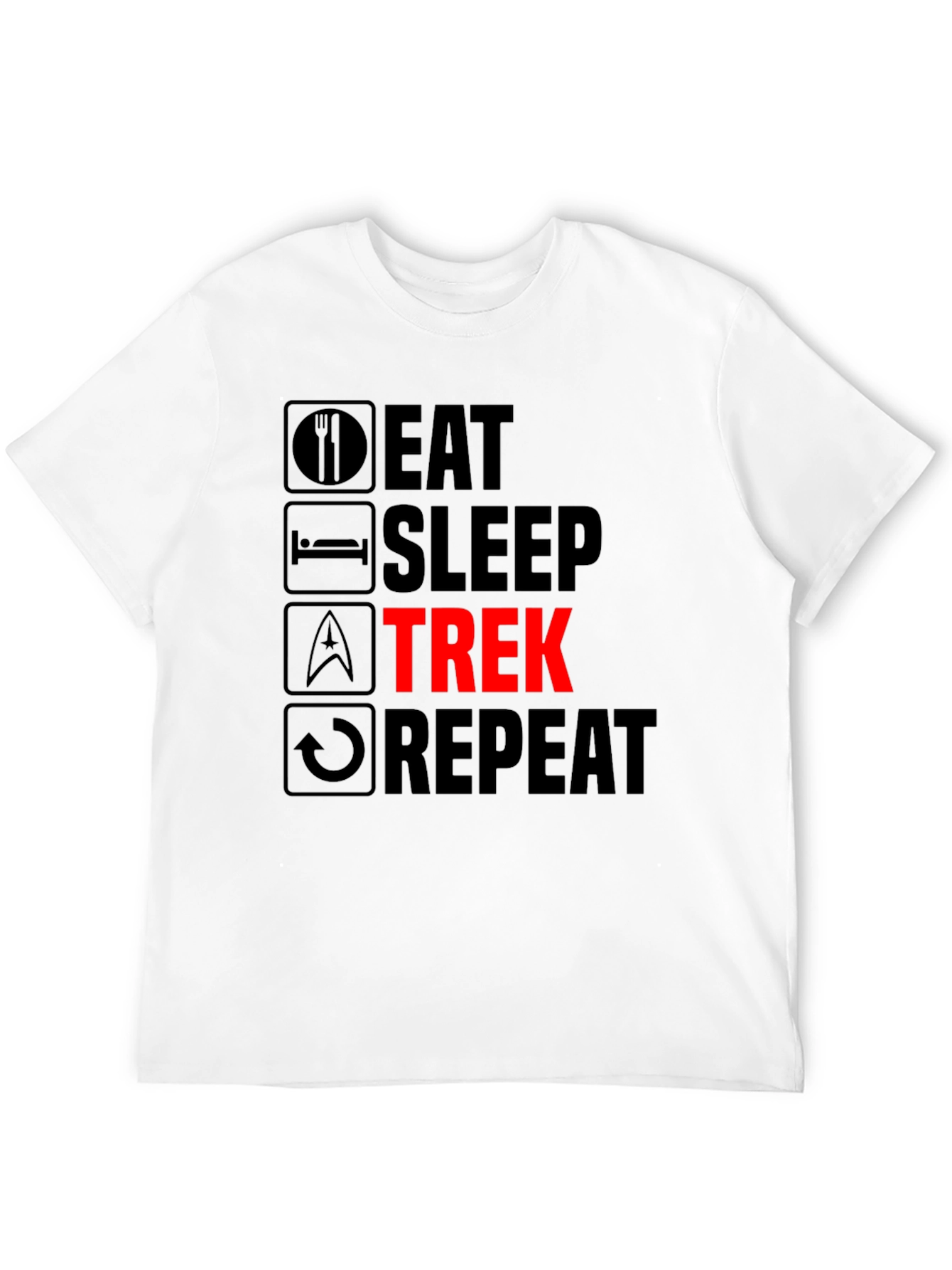 Eat Sleep Trek Repeat Black T-Shirt