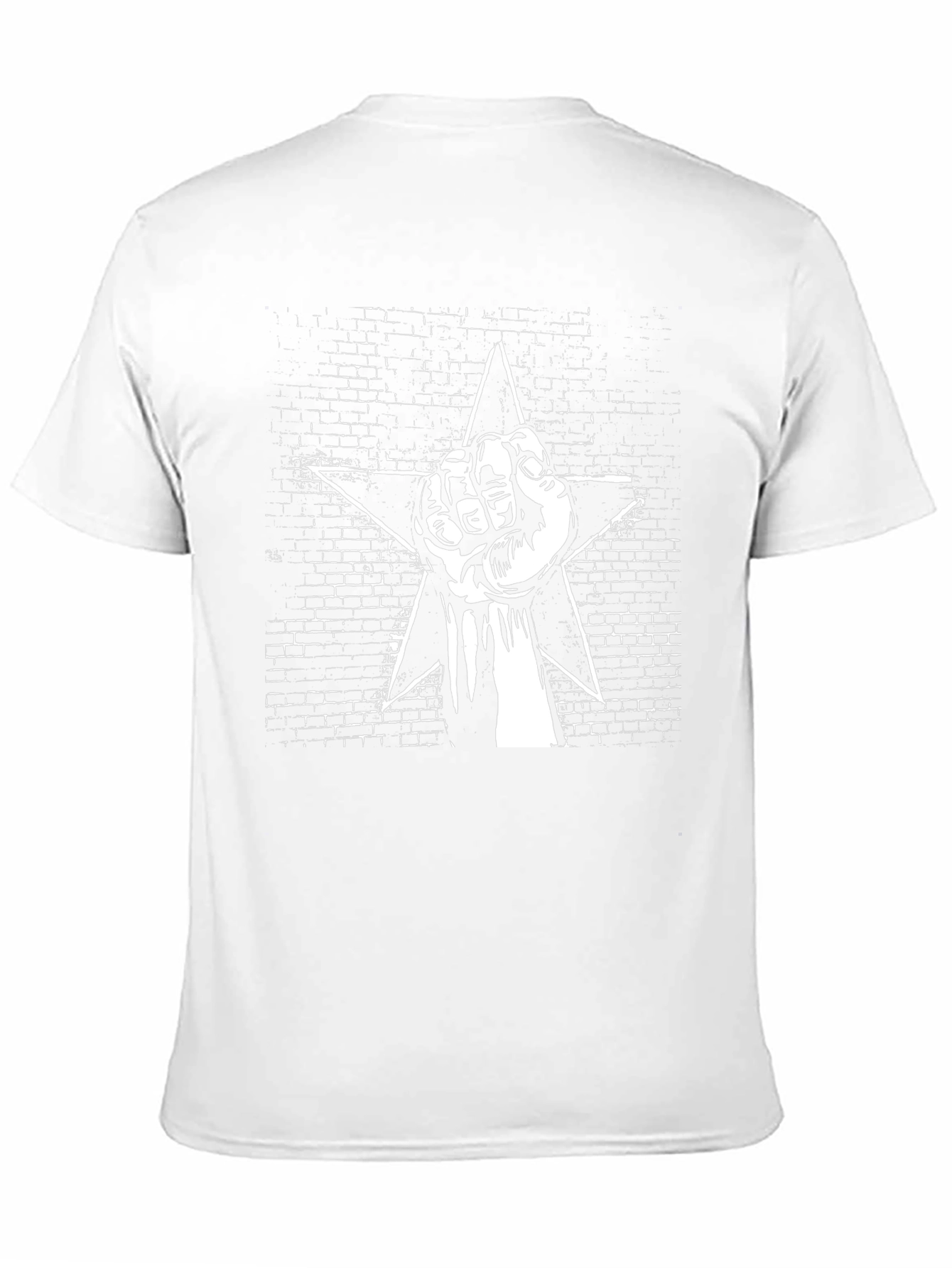 Black Graphic Tee - Fist & Star Design