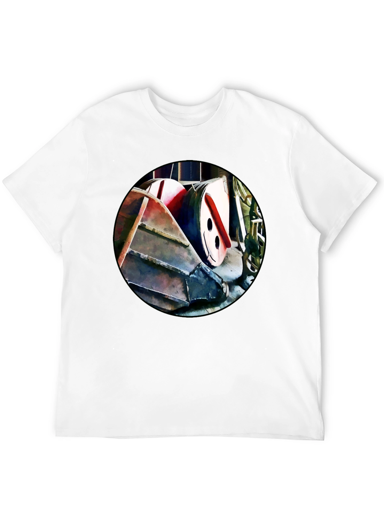 Abstract Boat T-Shirt - Unique Graphic Tee