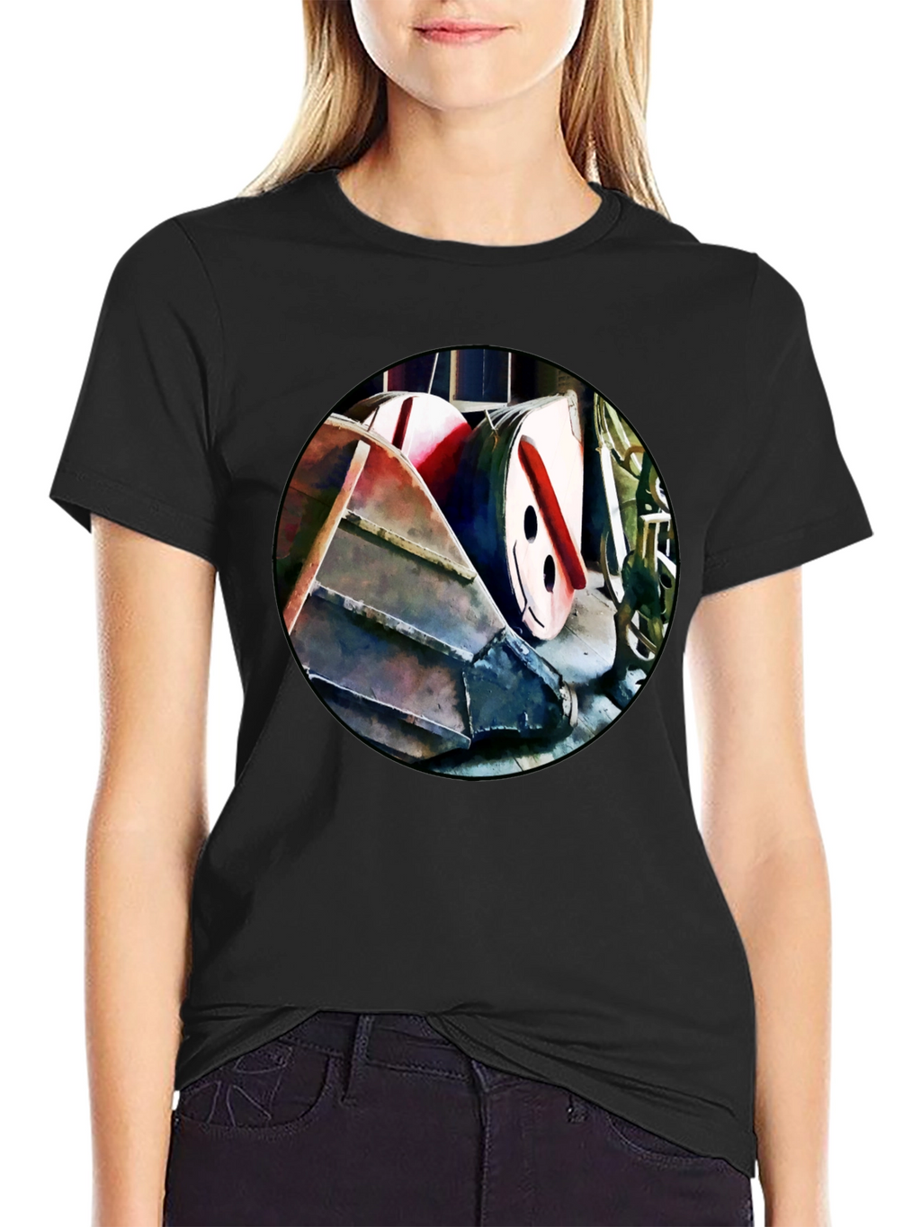 Abstract Boat T-Shirt - Unique Graphic Tee