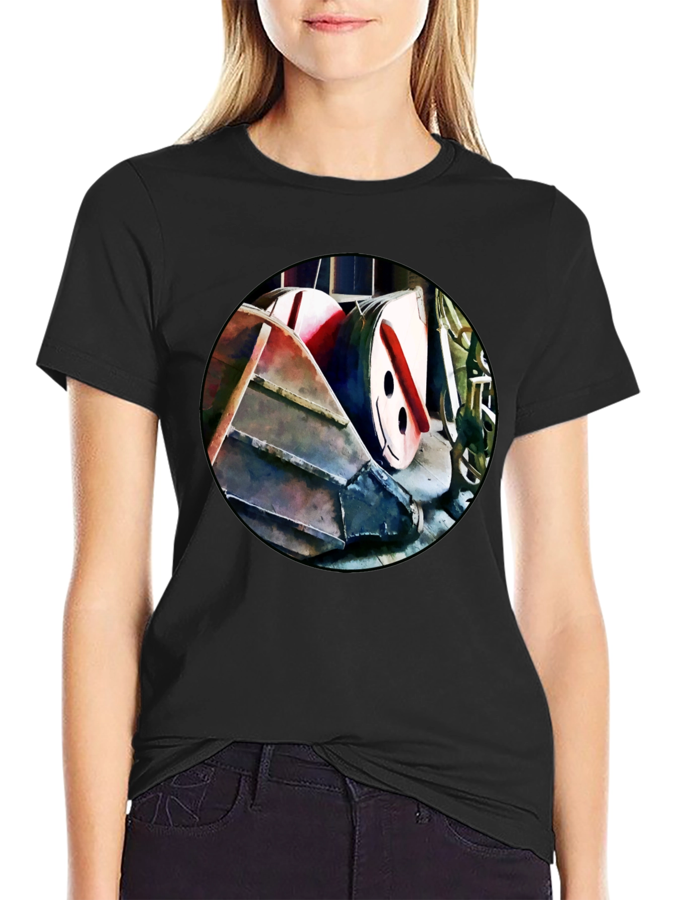 Abstract Boat T-Shirt - Unique Graphic Tee