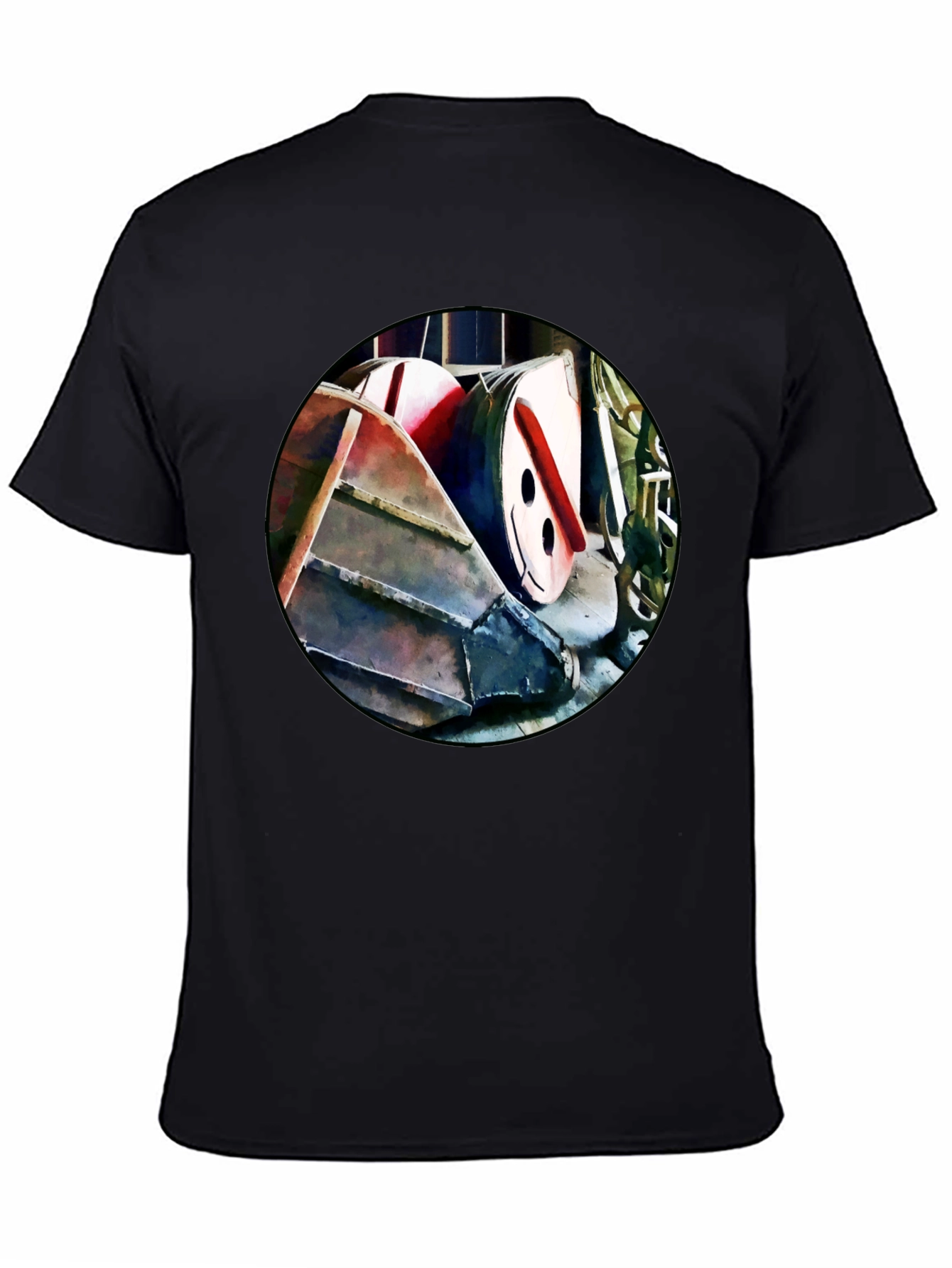 Abstract Boat T-Shirt - Unique Graphic Tee